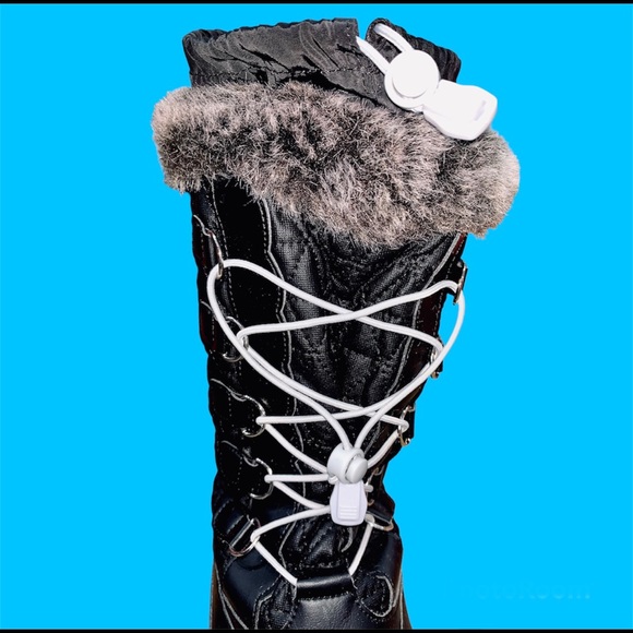 NWT Lands End Snow boots Waterproof Winter Boots Fur Lining Women Girl Warm Gift - Picture 4 of 8